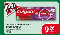 Selgros Colgate max white pasta do zębów oferta