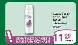 Selgros Satin care żel do golenia oferta