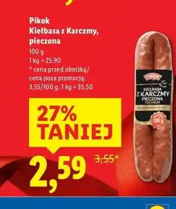 Lidl Kiełbasa z karczmy pieczony Pikok Premium oferta