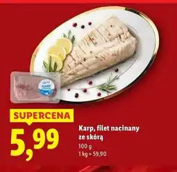 Lidl Karp filet ze skórą nacinany oferta