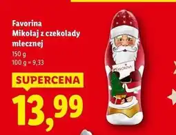 Lidl Mikołaj z czekolady Favorina oferta