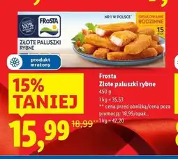 Lidl Złote paluszki rybne z fileta Frosta oferta