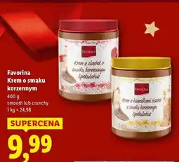 Lidl Krem o smaku korzennym crunchy Favorina oferta