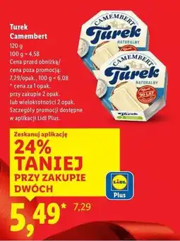 Lidl Ser camembert naturalny Turek oferta