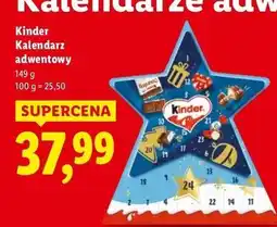 Lidl Kalendarz adwentowy gwiazda Kinder oferta