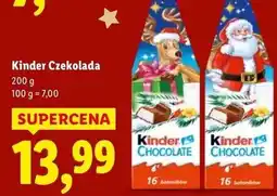 Lidl Czekoladki świąteczne Kinder Chocolate oferta