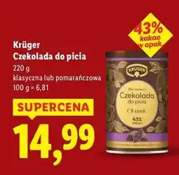Lidl Czekolada do picia o smaku pomarańcza i goździk Kruger oferta