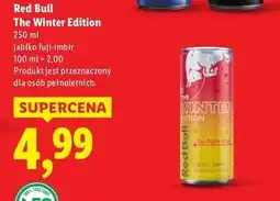 Lidl Napój energetyczny jabłko fuji imbir Red Bull The Winter Edition oferta