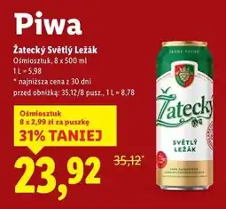 Lidl Piwo Zatecky Svetly Lezak oferta