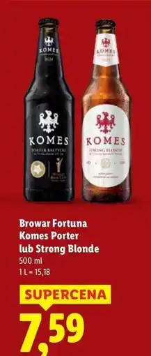 Lidl Piwo Komes Strong Blonde oferta