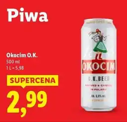 Lidl Piwo Okocim O.k. Beer oferta