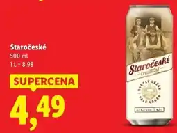 Lidl Piwo Staroceske Svetly Lezak oferta