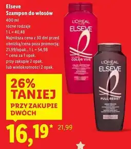 Lidl Szampon do włosów wzmacniający L'oreal Elseve Full Resist oferta