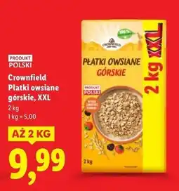 Lidl Płatki owsiane górskie Crownfield oferta