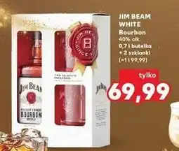 Kaufland Bourbon + 2 szklanki Jim Beam White Label oferta