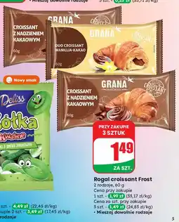 Dino Croissant z nadzieniem waniliowo-kakaowym Grana Natura oferta