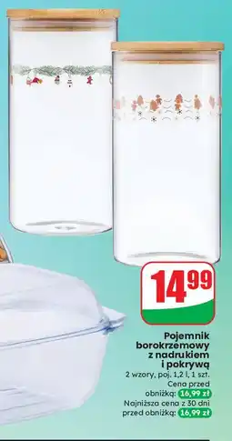 Dino Pojemnik borokrzemowy z nadrukiem i pokrywa 1.2 l oferta