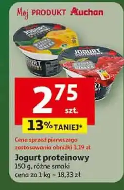 Auchan Jogurt proteinowy malinowy Auchan oferta