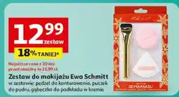 Auchan Zestaw do makijażu: pędzel konturowania + puszek pudru gąbeczka podkładu w kremie Ewa Schmitt oferta