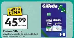 Auchan Zestaw w pudełku pianka do golenia 250 ml + woda po goleniu 100 Gillette oferta