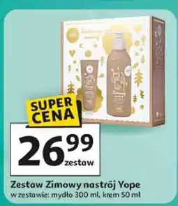 Auchan Zestaw w pudełku zimowy nastrój: mydło 300 ml + krem 50 Yope oferta
