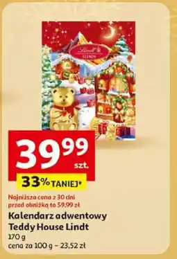 Auchan Kalendarz adwentowy teddy Lindt Lindor oferta