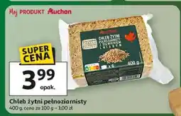 Auchan Chleb żytni pełnoziarnisty Auchan Różnorodne (Logo Czerwone) oferta