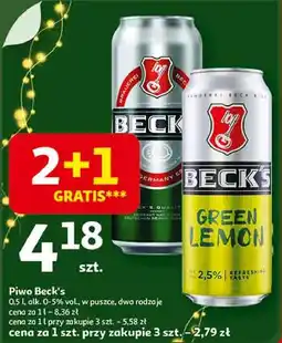 Auchan Piwo Beck's Green Lemon oferta