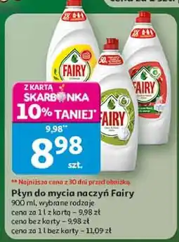 Auchan Płyn do mycia naczyń apple Fairy oferta