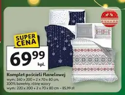 Auchan Komplet pościeli flanelowej rozm. 200 x 220 cm + 2 70 80 oferta