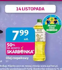 Auchan Olej rzepakowy Auchan Pewni Dobrego oferta