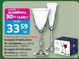 Auchan Kieliszki do wina Bohemia oferta