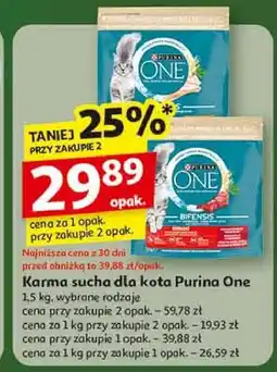 Auchan Karma dla kota adult kurczak i pełne ziarna Purina One oferta