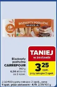 Carrefour Express Biszkopty podłużne Carrefour Classic oferta