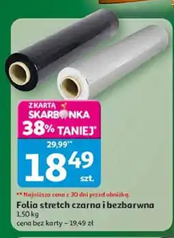 Auchan Folia stretch 1.5 kg 50 cm czarna oferta