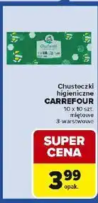 Carrefour Express Chusteczki higieniczne o zapachu mięty Carrefour oferta