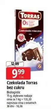 E.Leclerc Czekolada mleczna bez cukru Torras oferta