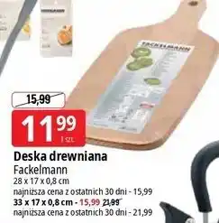 E.Leclerc Deska drewniana 33 x 17 0.8 cm Fackelmann oferta