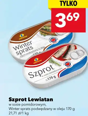 Szprot Lewiatan Winter sprats podwędzany w oleju