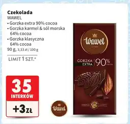 Intermarche Czekolada gorzka, różne rodzaje Wawel oferta