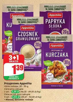 Dino Przyprawa Appetita, różne rodzaje 3+1 GRATIS oferta
