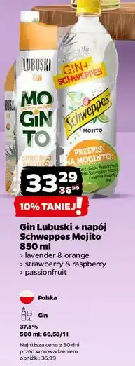 Gin + napój schweppes mojito 850 ml Lubuski