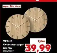 Kaufland Zegar ścienny kwarcowy 34 cm Mebus oferta