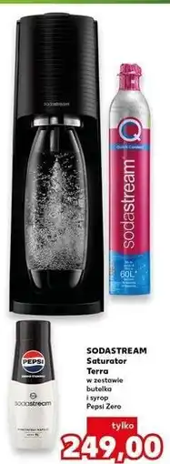 Kaufland Zestaw: urządzenie sst terra czarny + cylinder cqc butelka pepsi max Sodastream oferta