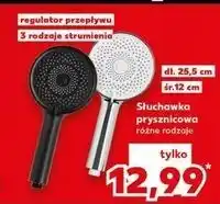 Kaufland Słuchawka prysznicowa 3 funkcyjna śr. 12 cm Smukee oferta