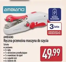 ALDI Maszyna do szycia ręczna Ambiano oferta