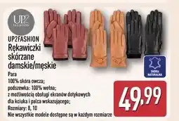 ALDI Rękawiczki skórzane męskie Up2Fashion oferta