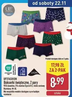 ALDI Bokserki męskie świąteczne m-xl Up2Fashion oferta