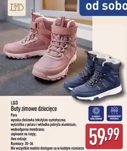 ALDI Buty dziecięce 30-36 L&D oferta