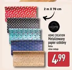 ALDI Papier ozdobny metalizowany 2 m x 70 cm Home Creation oferta